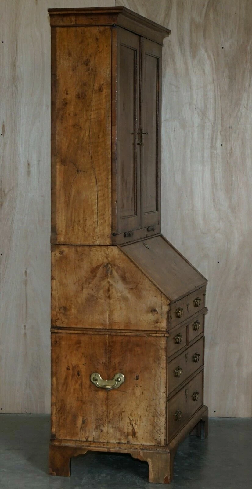 Unknown Fine Antique George II Circa 1740 Burr Walnut Burear Bookcase Chest Of Drawers 7 Unknown Fine Antique George II Circa 1740 Burr Walnut Burear Bookcase Chest Of Drawers - Image 7