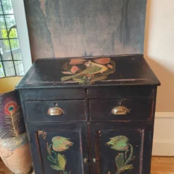 Folk Art Painted Cupboard /Desk With Inlaid Design 12 Folk Art Painted Cupboard /Desk With Inlaid Design -Storage Furniture Sales 2024 folk art painted cupboard desk with inlaid design sku80916097 0 1