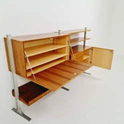 Unknown Free Standing German Teak & Chrome Bookshelf Unit/ Desk By Image Wand System Furniture, 1960s -Storage Furniture Sales 2024 free standing german teak chrome bookshelf unit desk by image wand system furniture 1960s sku71751440 0 3 scaled