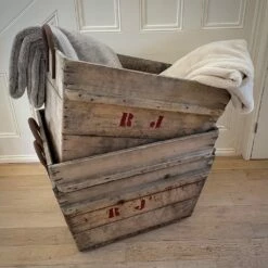 Unknown French Champagne Trugs, 1950s, Vintage