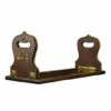 French Empire Brass And Wood Expandable Bookshelf Sliding Bookends Book Rack