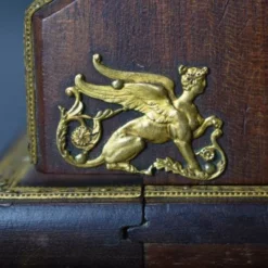 French Empire Brass And Wood Expandable Bookshelf Sliding Bookends Book Rack -Storage Furniture Sales 2024 french empire brass and wood expandable bookshelf sliding bookends book rack 0 2