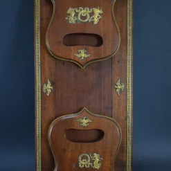 French Empire Brass And Wood Expandable Bookshelf Sliding Bookends Book Rack -Storage Furniture Sales 2024 french empire brass and wood expandable bookshelf sliding bookends book rack 0 8