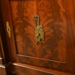 Unknown French Empire Breakfront Bookcase Flame Mahogany 1880 -Storage Furniture Sales 2024 french empire breakfront bookcase flame mahogany 1880 sku67976970 0 11