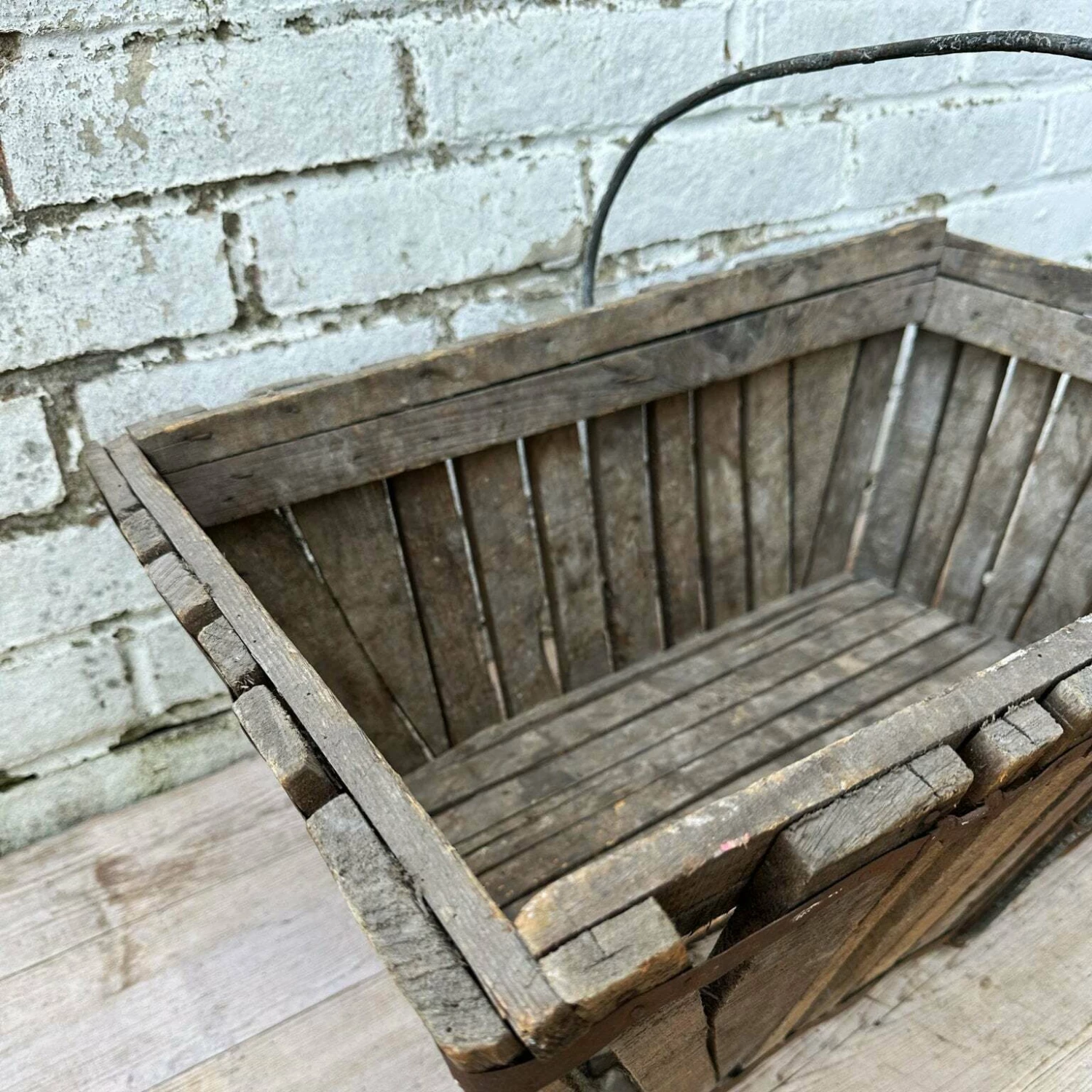 Unknown French Vintage Wooden Fruit Basket, Log Basket, Vintage Home, Vintage Decor - Image 2