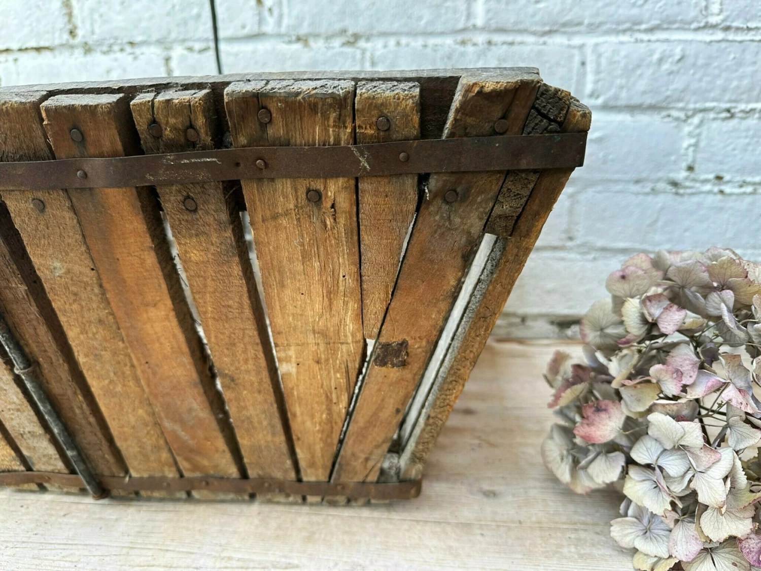 Unknown French Vintage Wooden Fruit Basket, Log Basket, Vintage Home, Vintage Decor - Image 4