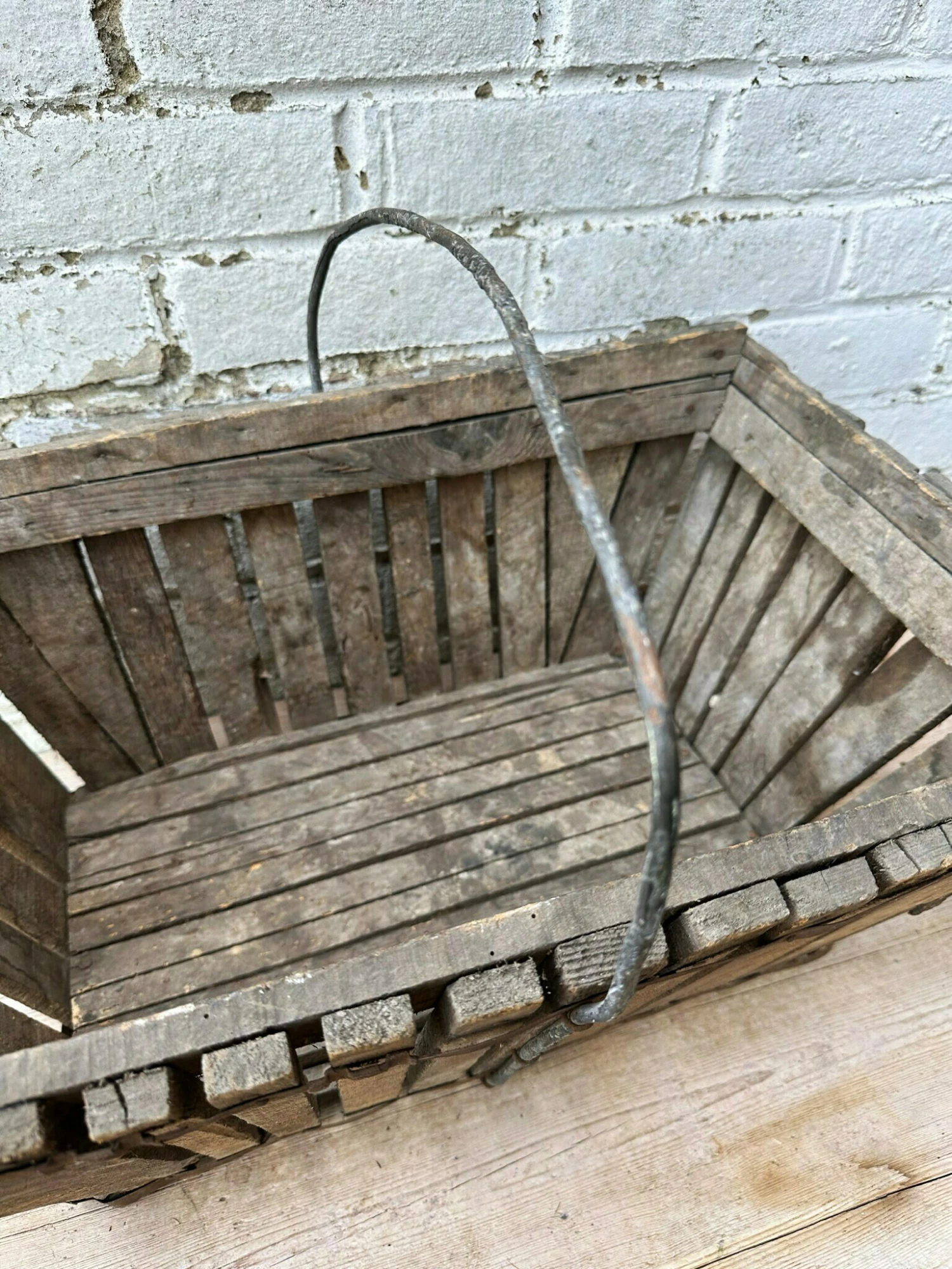 Unknown French Vintage Wooden Fruit Basket, Log Basket, Vintage Home, Vintage Decor - Image 5