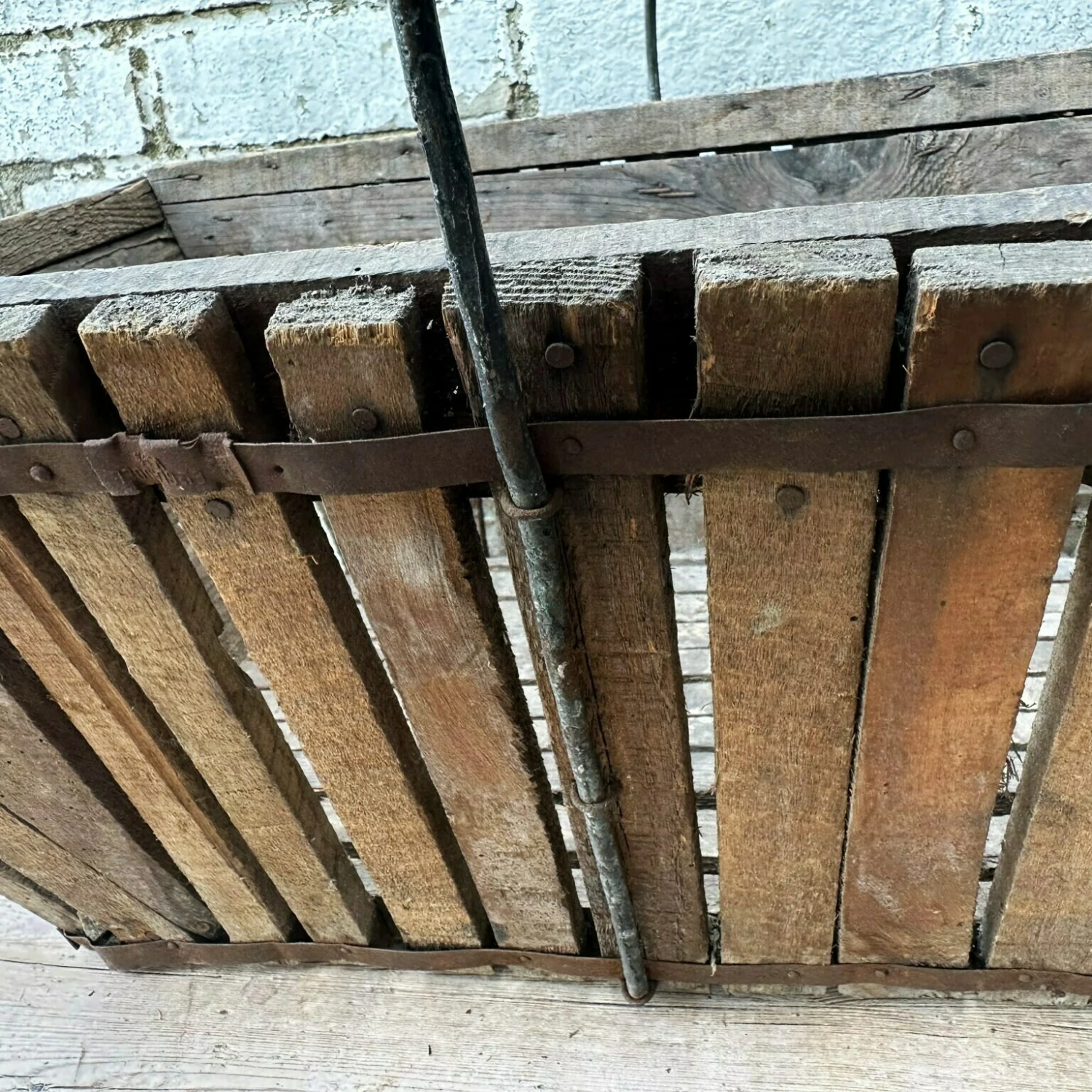 Unknown French Vintage Wooden Fruit Basket, Log Basket, Vintage Home, Vintage Decor - Image 6