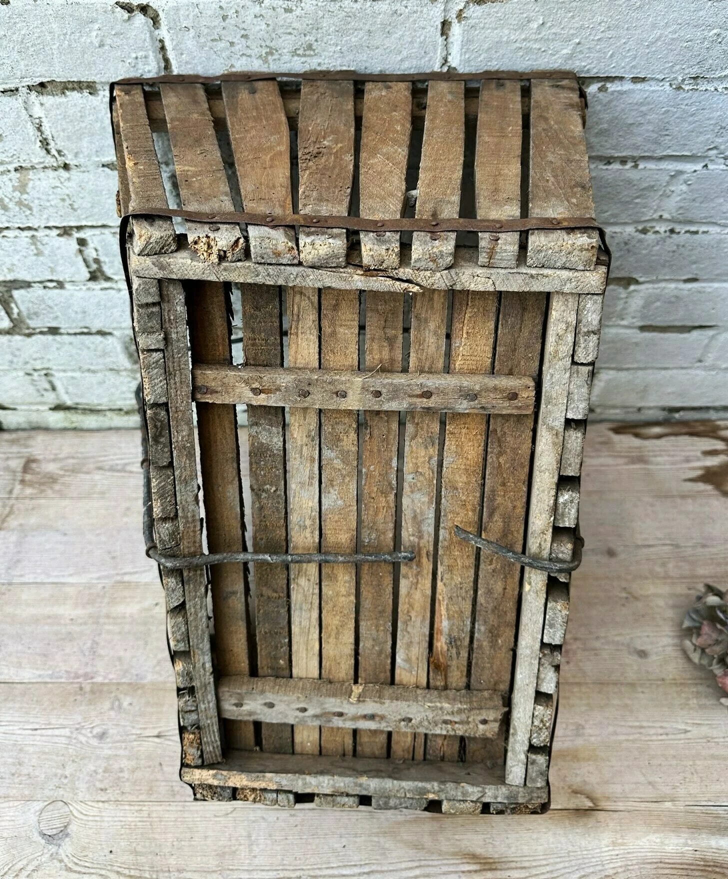 Unknown French Vintage Wooden Fruit Basket, Log Basket, Vintage Home, Vintage Decor - Image 9