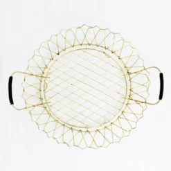 Unknown Fruit Basket In Gold Metal From The 70s