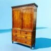 Georgian Mahogany Chest Of Drawers With Wardrobe Hanging Cupboard Above