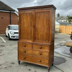 Georgian Mahogany Chest Of Drawers With Wardrobe Hanging Cupboard Above 14 Georgian Mahogany Chest Of Drawers With Wardrobe Hanging Cupboard Above -Storage Furniture Sales 2024 georgian mahogany chest of drawers with wardrobe hanging cupboard above sku46867997 0 3