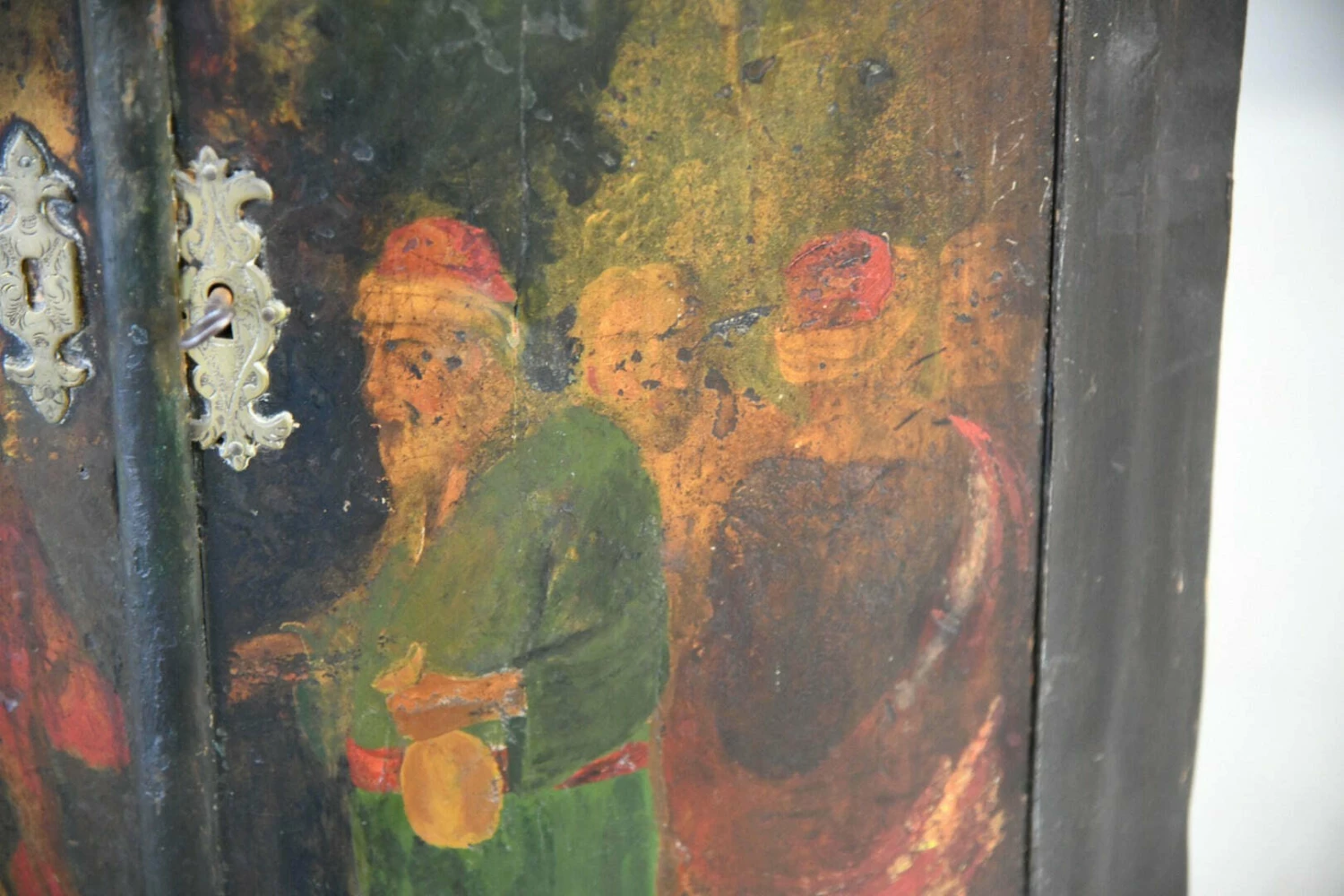 Unknown Georgian Painted Corner Cupboard 6 Unknown Georgian Painted Corner Cupboard - Image 6