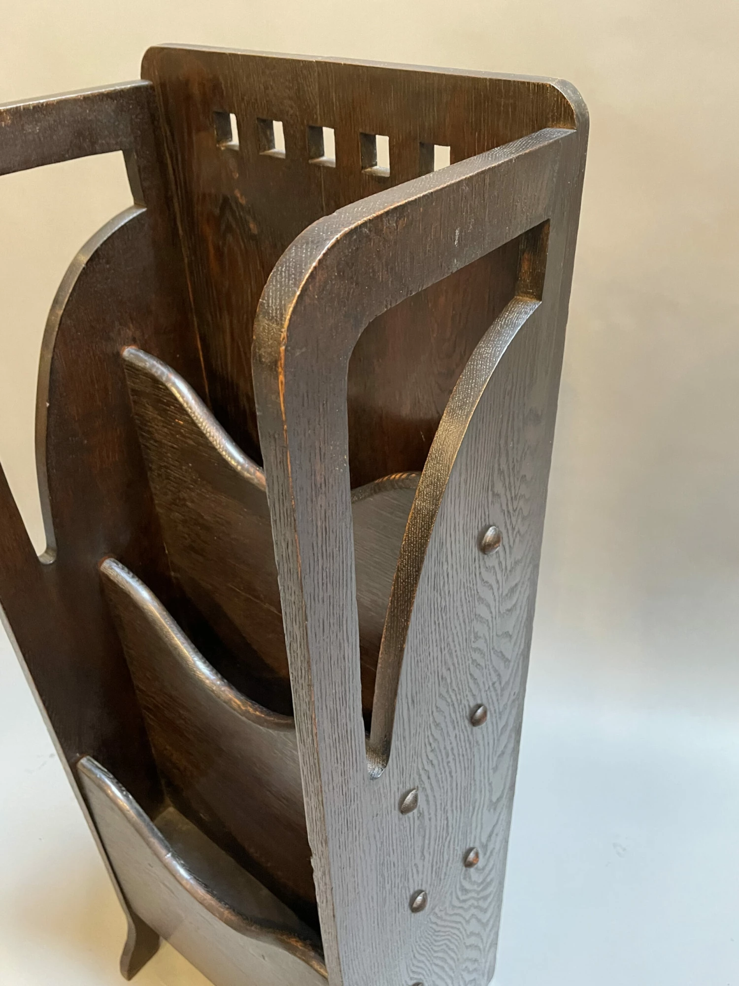 Glasgow School Ebonised Magazine Newspaper Rack 5 Glasgow School Ebonised Magazine Newspaper Rack - Image 5