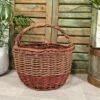 Hand Made Willow Storage Fruit Picking Log Linen Hamper Basket