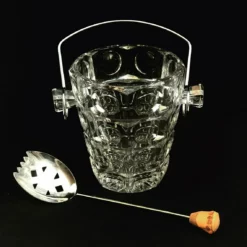 Ice Bucket Vintage Heavy Glass Bucket Chromed Metal Handle 50s. Carved, Bar Accessories, Mid Century Modern Vintage Bar, Cocktails Gift Him -Storage Furniture Sales 2024 ice bucket vintage heavy glass bucket chromed metal handle 50s carved bar accessories mid century modern vintage bar cocktails gift him sku69809285 0 3