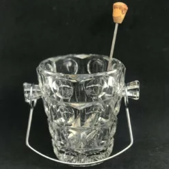Ice Bucket Vintage Heavy Glass Bucket Chromed Metal Handle 50s. Carved, Bar Accessories, Mid Century Modern Vintage Bar, Cocktails Gift Him -Storage Furniture Sales 2024 ice bucket vintage heavy glass bucket chromed metal handle 50s carved bar accessories mid century modern vintage bar cocktails gift him sku69809285 0 5