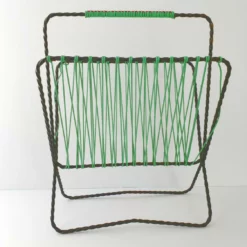 Unknown Important Vintage 1950 Metal Magazine Rack & Scoubidou 50s Rockabilly 1950s -Storage Furniture Sales 2024 important vintage 1950 metal magazine rack scoubidou 50s rockabilly 1950s 0 1