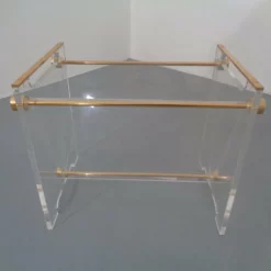 Italian Acrylic Glass & Brass Magazine Rack 1970s -Storage Furniture Sales 2024 italian acrylic glass brass magazine rack 1970s sku69268577 0 10
