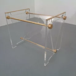 Italian Acrylic Glass & Brass Magazine Rack 1970s -Storage Furniture Sales 2024 italian acrylic glass brass magazine rack 1970s sku69268577 0 15