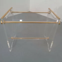 Italian Acrylic Glass & Brass Magazine Rack 1970s -Storage Furniture Sales 2024 italian acrylic glass brass magazine rack 1970s sku69268577 0 3