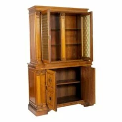 Italian Credenza Bookcase Midcentury Neoclassic Renaissance Style Blond Walnut -Storage Furniture Sales 2024 italian credenza bookcase midcentury neoclassic renaissance style blond walnut 0 1