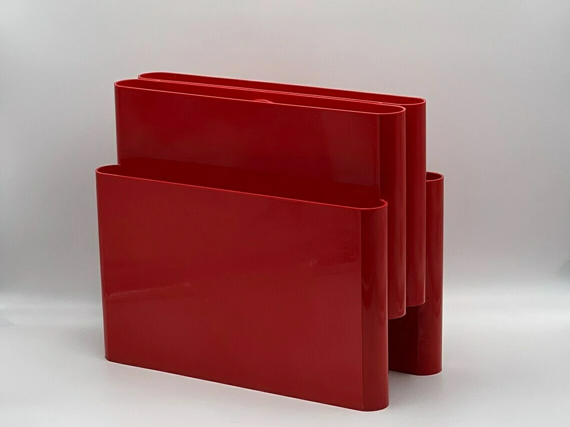 Kartell 70s Magazine Holder Giotto Stoppino Design Disc Holder Space Age Interiors 2 Kartell 70s Magazine Holder Giotto Stoppino Design Disc Holder Space Age Interiors - Image 2