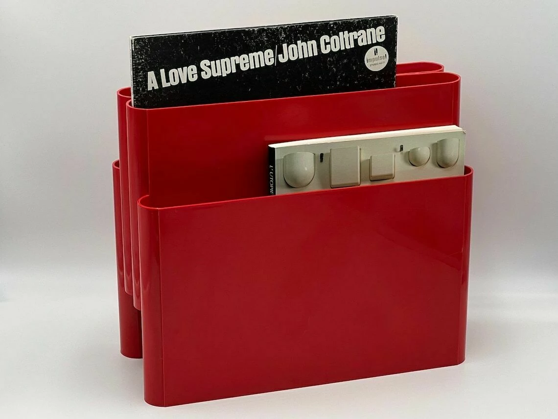 Kartell 70s Magazine Holder Giotto Stoppino Design Disc Holder Space Age Interiors 3 Kartell 70s Magazine Holder Giotto Stoppino Design Disc Holder Space Age Interiors - Image 3