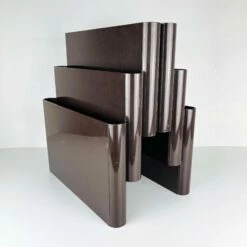 Kartell Brown Magazine Rack With 6 Compartments By Giotto Stoppino For Kartell Model 4675 Italy 1970s -Storage Furniture Sales 2024 kartell brown magazine rack with 6 compartments by giotto stoppino for kartell model 4675 italy 1970s sku11900545 0 1