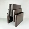 Kartell Brown Magazine Rack With 6 Compartments By Giotto Stoppino For Kartell Model 4675 Italy 1970s