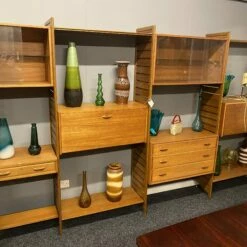 Front Page 11 Staples Ladderax Modular Wall Unit, 1960’s Teak