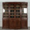 Large 19thc English Mahogany Glazed Breakfront Bookcase