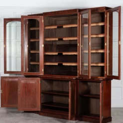 Large 19thc English Mahogany Glazed Breakfront Bookcase 20 Large 19thc English Mahogany Glazed Breakfront Bookcase -Storage Furniture Sales 2024 large 19thc english mahogany glazed breakfront bookcase sku20890137 0 5