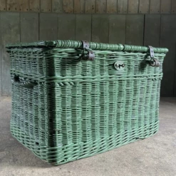 Large And Lockable Green Linen / Laundry Basket
