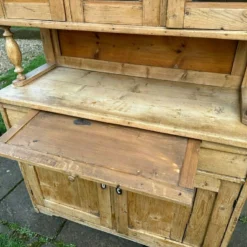 Unknown Large Antique Pine Glazed Top Kitchen Farmhouse Dresser -Storage Furniture Sales 2024 large antique pine glazed top kitchen farmhouse dresser sku98545395 0 8