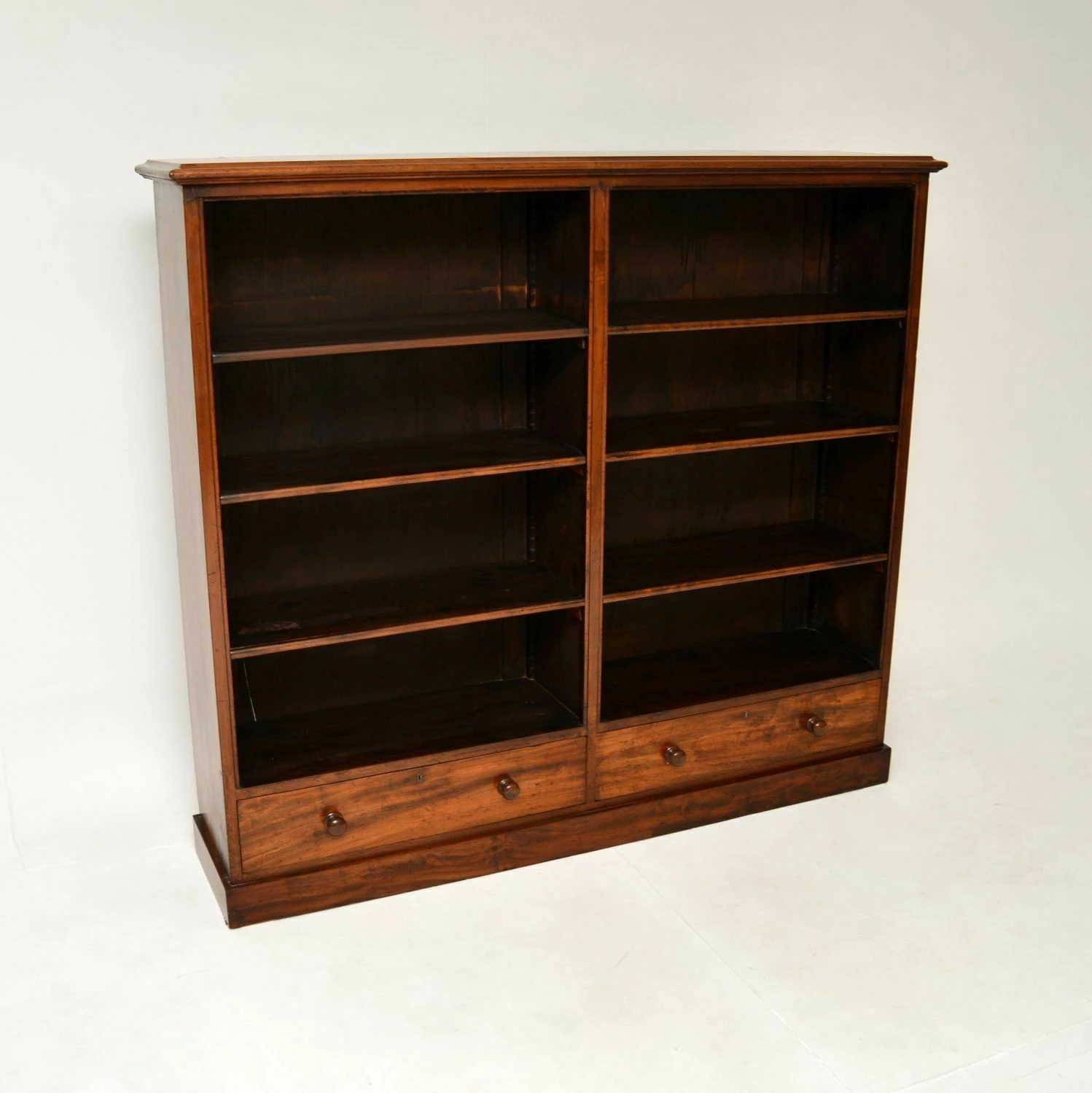 Unknown Large Antique Victorian Mahogany Open Bookcase 11 Unknown Large Antique Victorian Mahogany Open Bookcase - Image 11