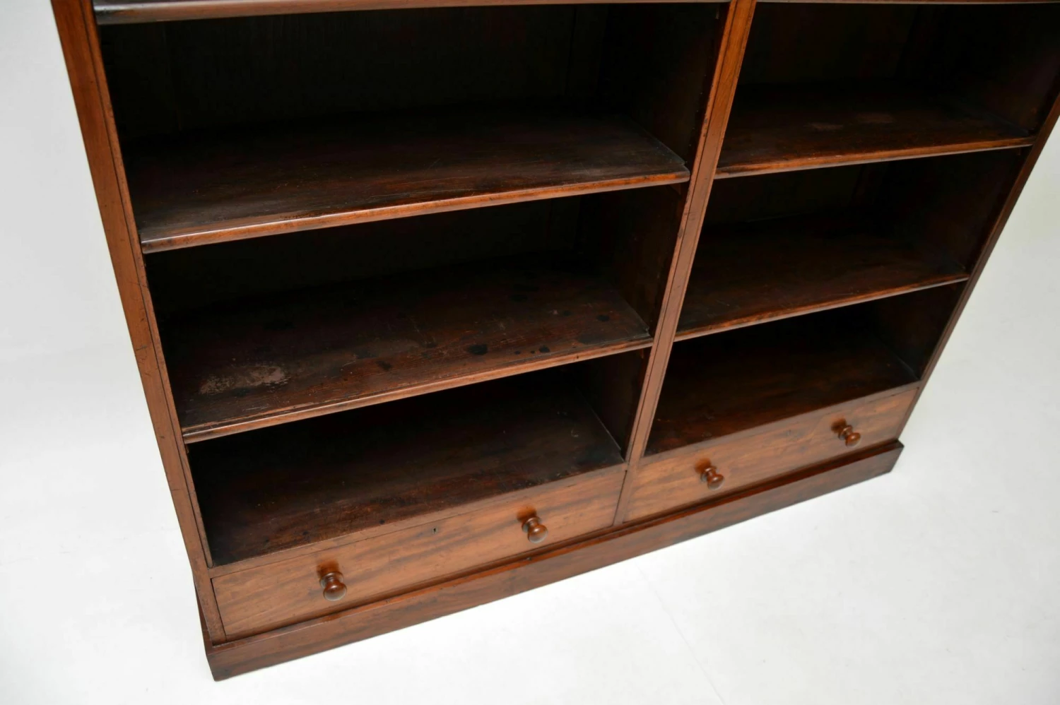 Unknown Large Antique Victorian Mahogany Open Bookcase 9 Unknown Large Antique Victorian Mahogany Open Bookcase - Image 9