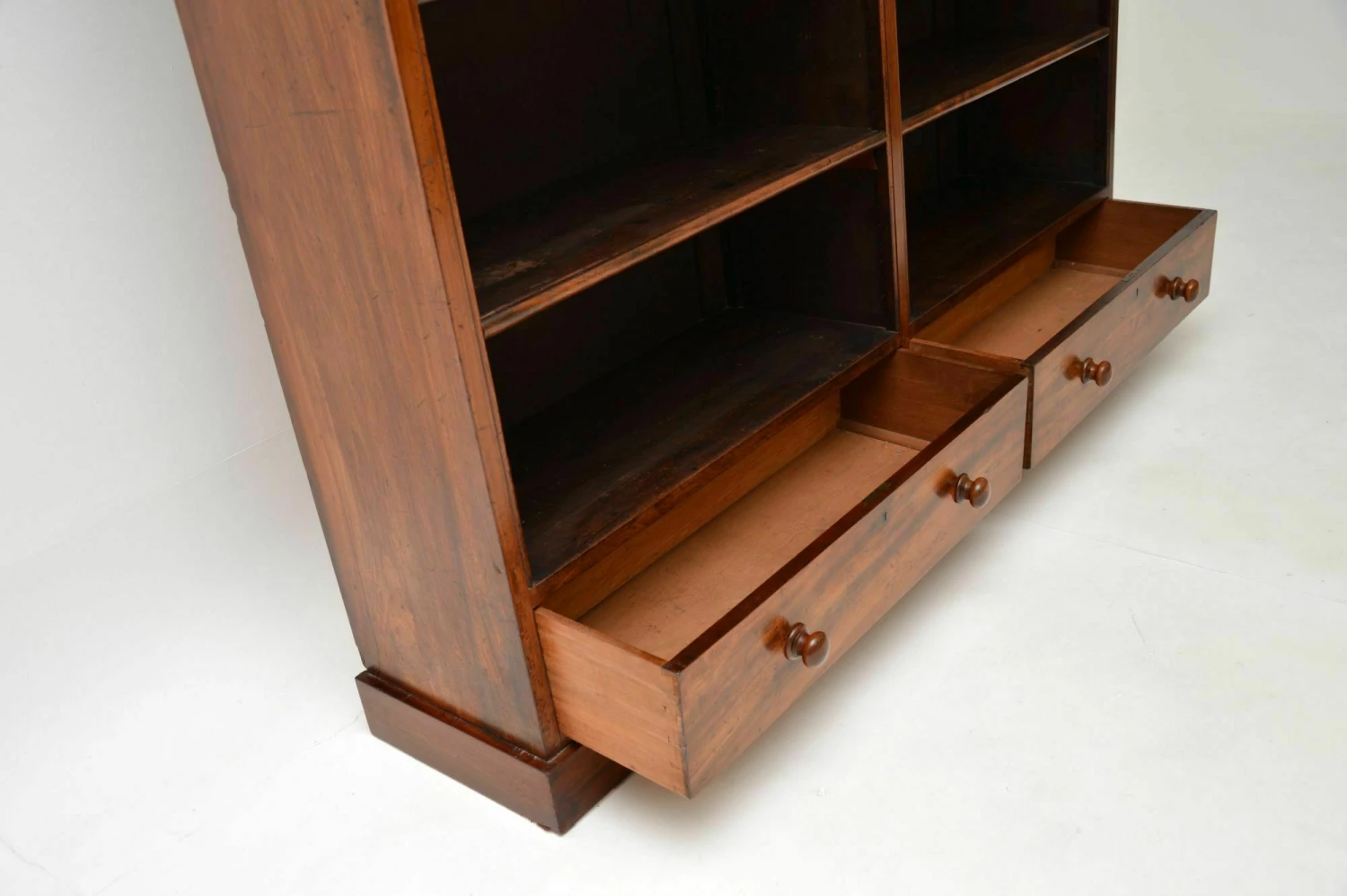 Unknown Large Antique Victorian Mahogany Open Bookcase 10 Unknown Large Antique Victorian Mahogany Open Bookcase - Image 10