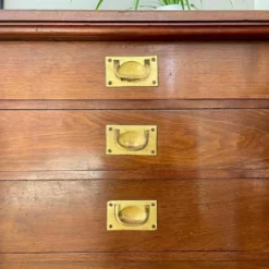 Large Campaign Cupboard In Mahogany And Brass -Storage Furniture Sales 2024 large campaign cupboard in mahogany and brass sku46439658 0 1