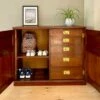 Large Campaign Cupboard In Mahogany And Brass