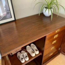 Large Campaign Cupboard In Mahogany And Brass -Storage Furniture Sales 2024 large campaign cupboard in mahogany and brass sku46439658 0 3