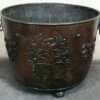 Large Dutch Lacquered Copper Log Bin With Crested Decoration Circa 1800