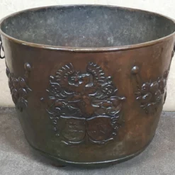 Large Dutch Lacquered Copper Log Bin With Crested Decoration Circa 1800 -Storage Furniture Sales 2024 large dutch lacquered copper log bin with crested decoration circa 1800 0 3