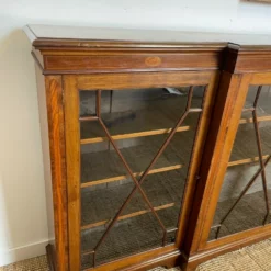 Unknown Large Edwardian Breakfront Bookcase -Storage Furniture Sales 2024 large edwardian breakfront bookcase sku37982536 0 8