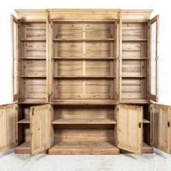 Large English Pine Glazed Breakfront Bookcase -Storage Furniture Sales 2024 large english pine glazed breakfront bookcase sku52654012 0 1