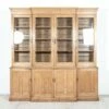 Large English Pine Glazed Breakfront Bookcase
