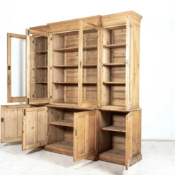 Large English Pine Glazed Breakfront Bookcase -Storage Furniture Sales 2024 large english pine glazed breakfront bookcase sku52654012 0 6