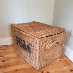 Large F & M Wicker Storage Basket Fortnum & Mason With Handles -Storage Furniture Sales 2024 large f m wicker storage basket fortnum mason with handles sku93426069 0 2