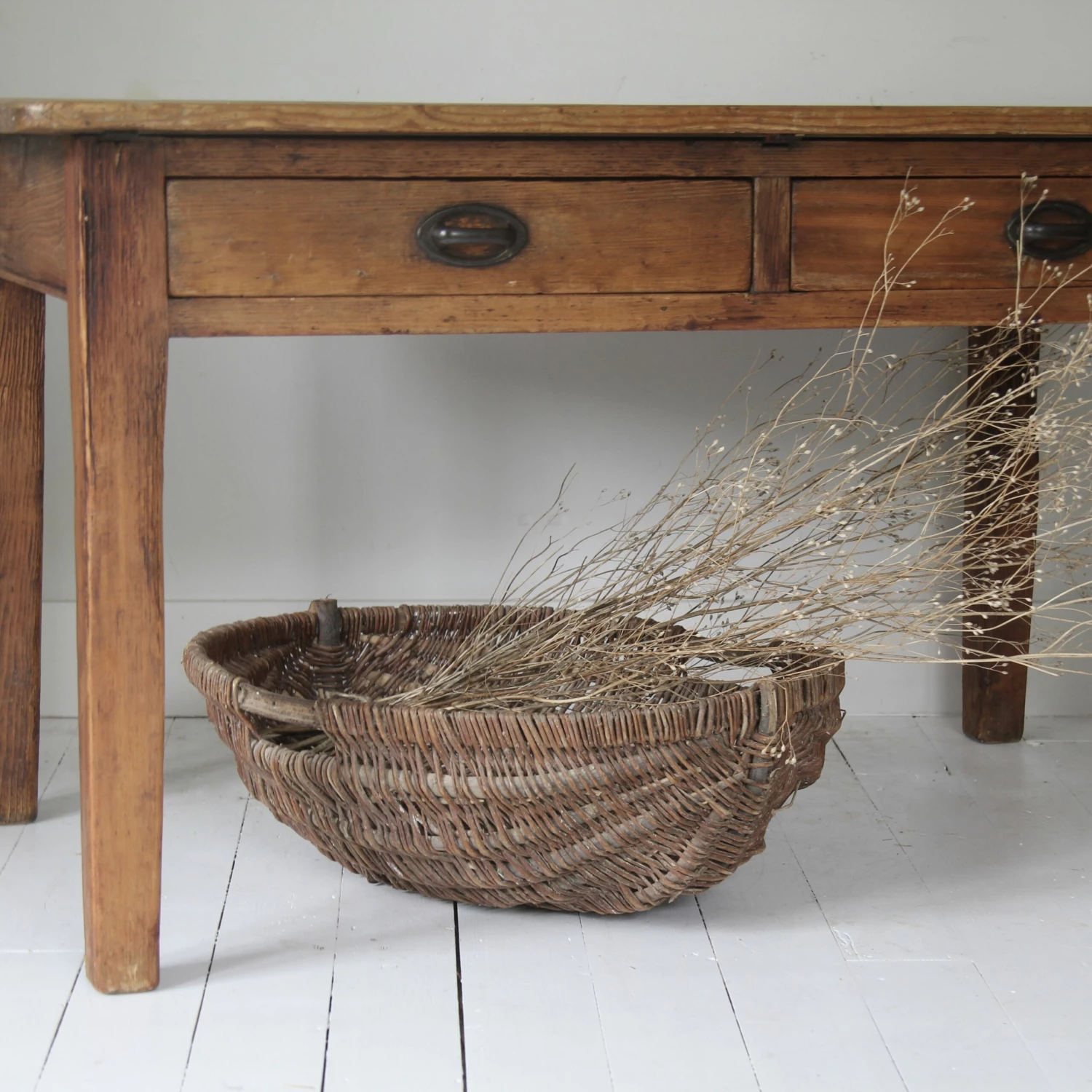 Unknown Large French Wicker Harvest Basket, Circa 1900 6 Unknown Large French Wicker Harvest Basket, Circa 1900 - Image 6