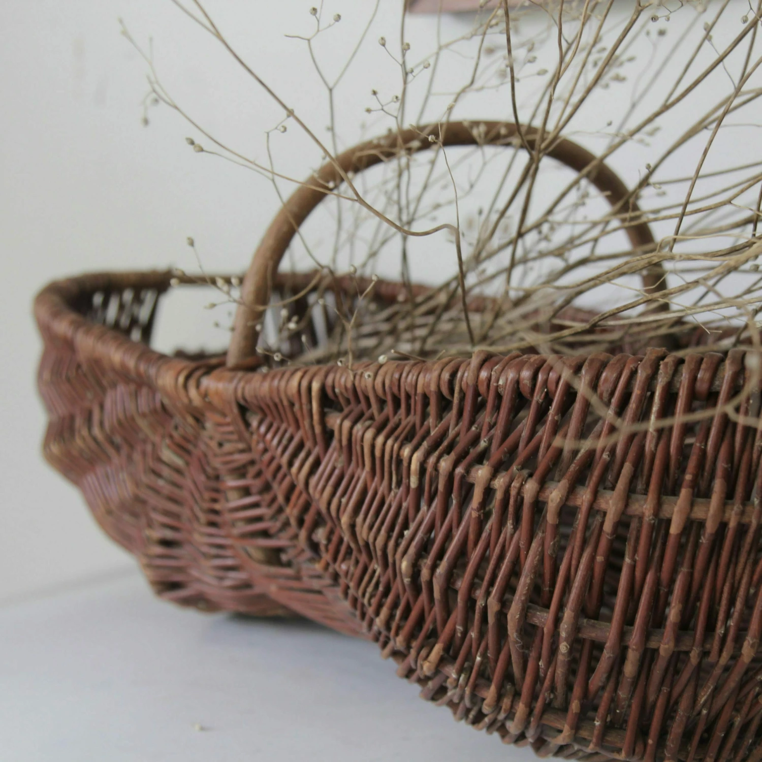 Large French Wicker Harvest Basket 2 Large French Wicker Harvest Basket - Image 2